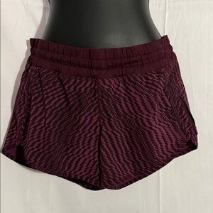 Lululemon Maroon Patterned Athletic Shorts